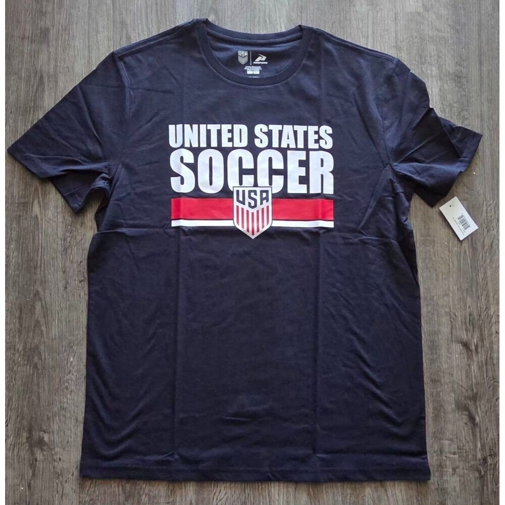 NWT United States USA Soccer USMNT Men's Navy Blue T-shirt World Cup Size L